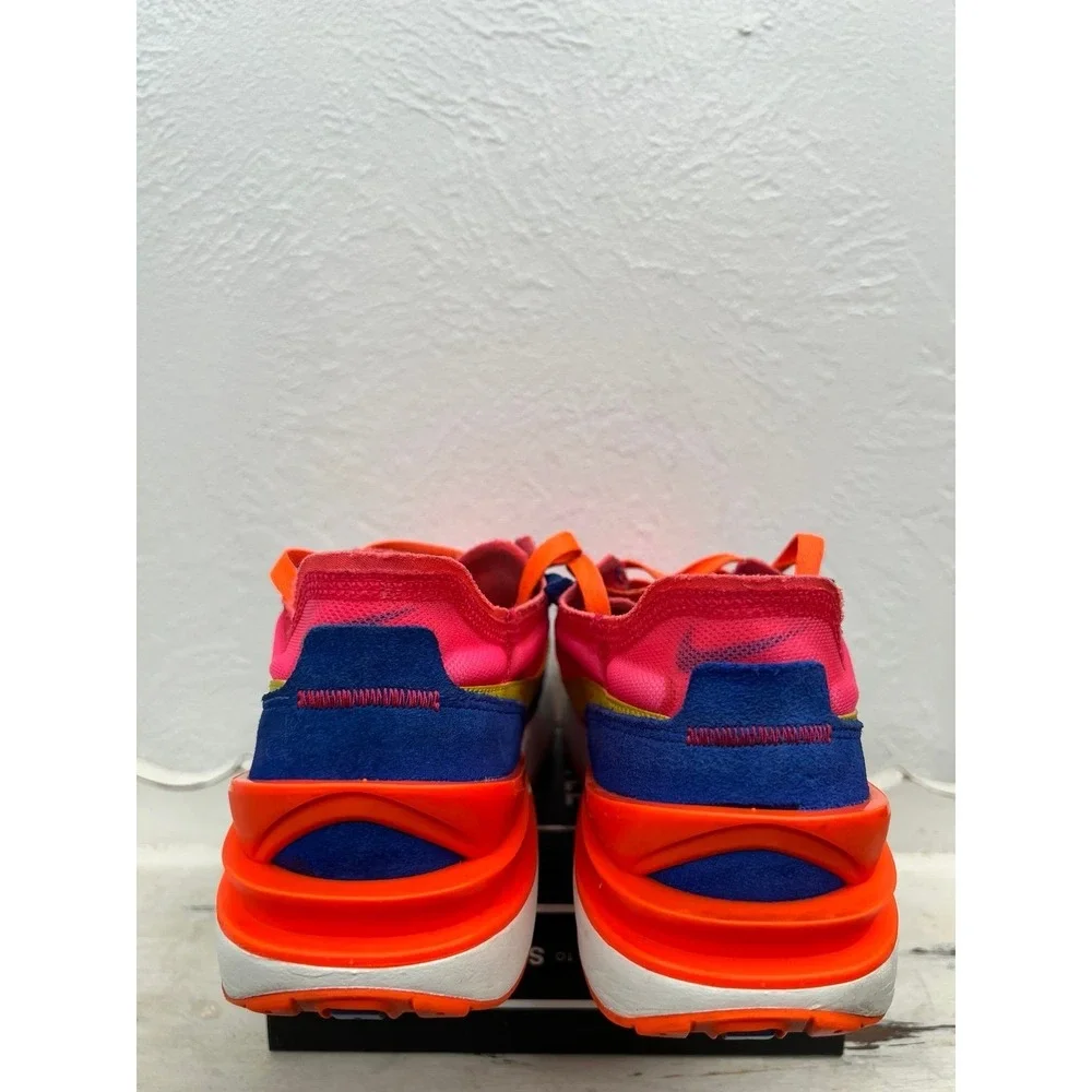Nike Pink Blue Orange Athletic Sneakers with Lime Swoosh